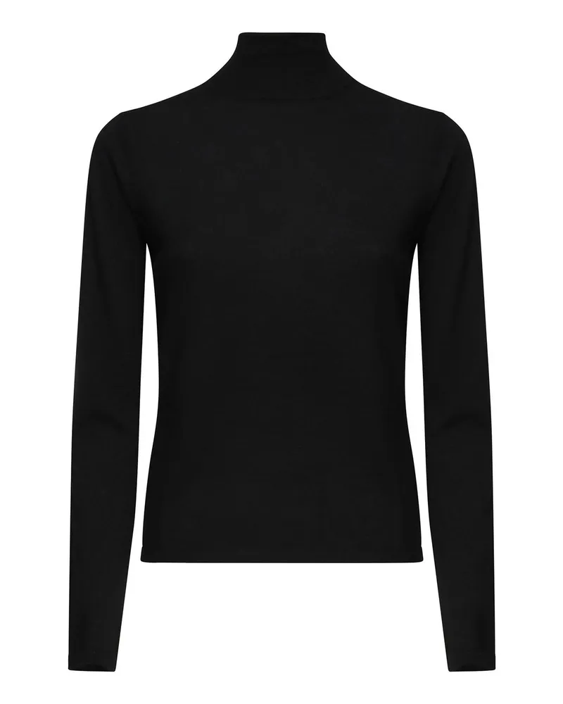 Max Mara Rundhalspullover - Schwarz Schwarz