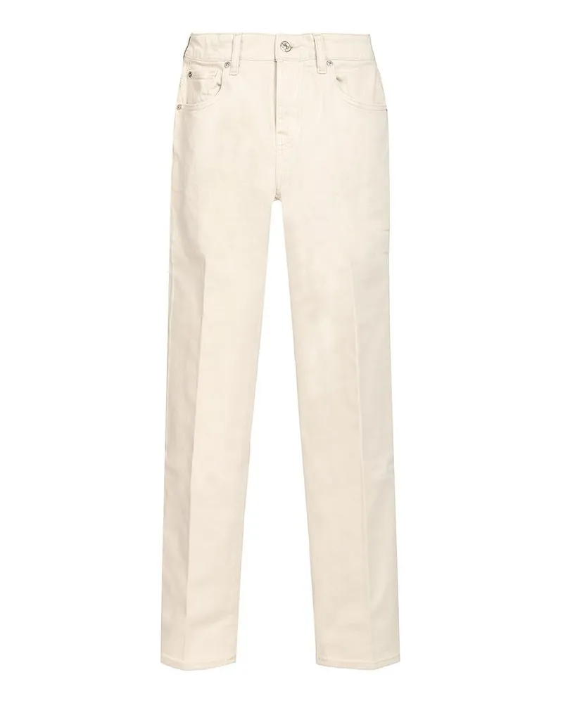 7 for all mankind Straight Leg Jeans - Weiß Weiß