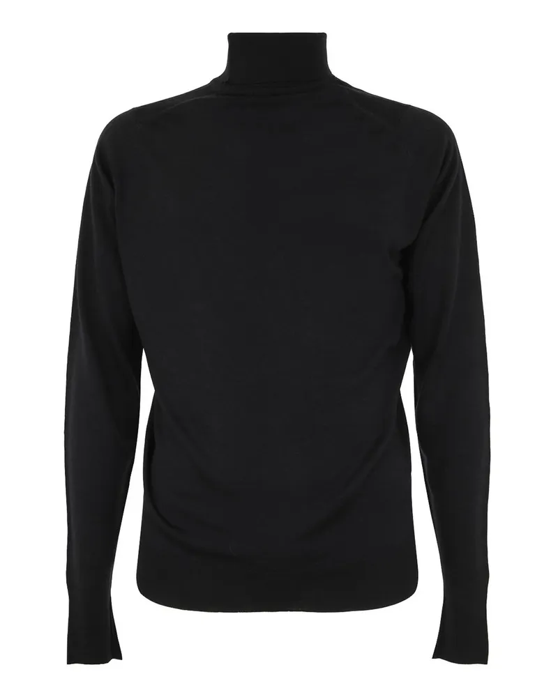 John Smedley Rundhalspullover - Schwarz Schwarz