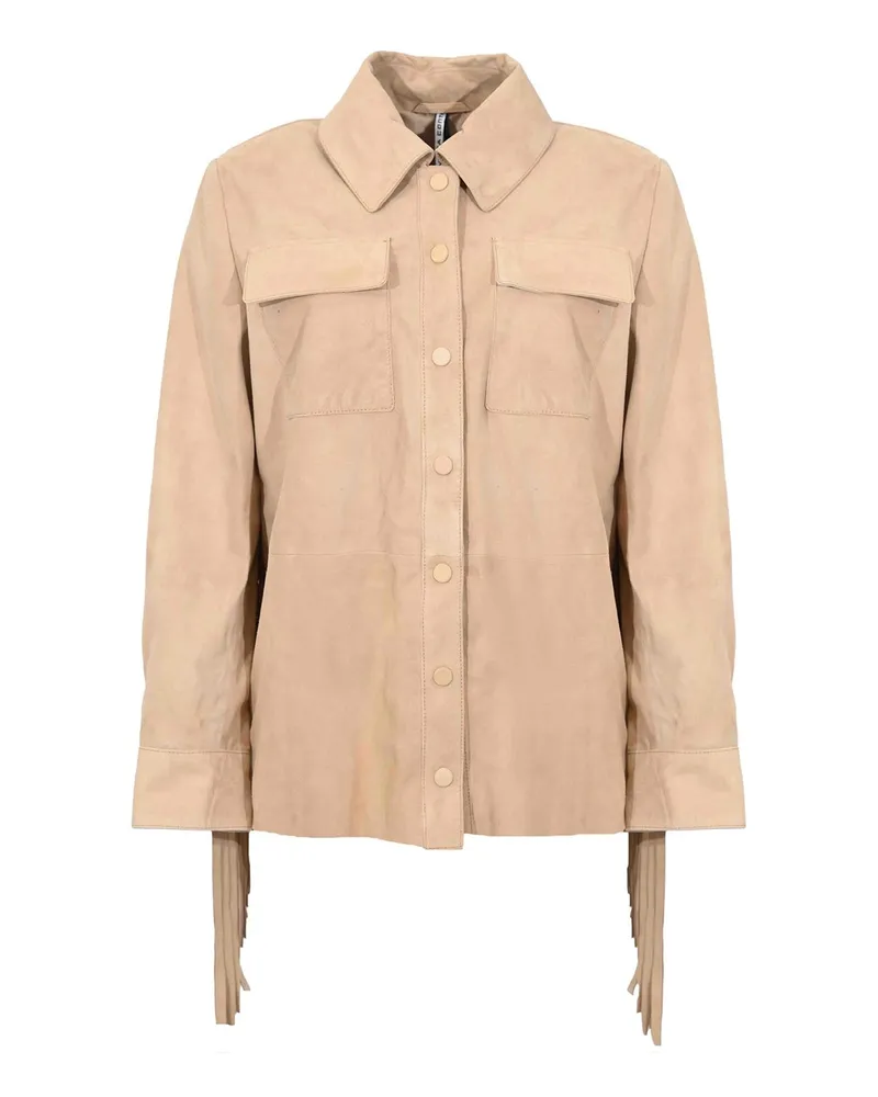 Liviana Conti Lederjacke - Beige Beige