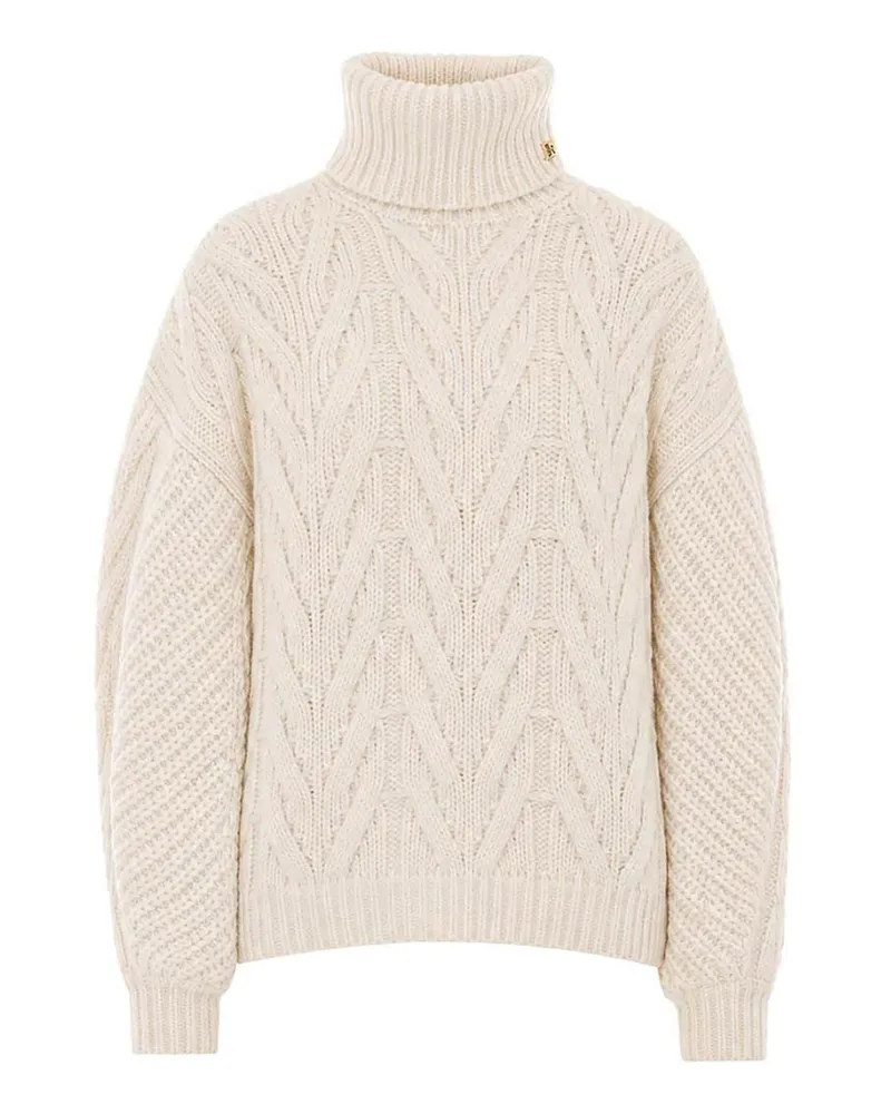 Elisabetta Franchi Rollkragenpullover - Weiß Weiß