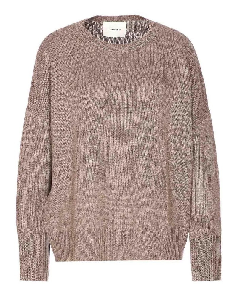 Lisa Yang Rundhalspullover - Braun Braun