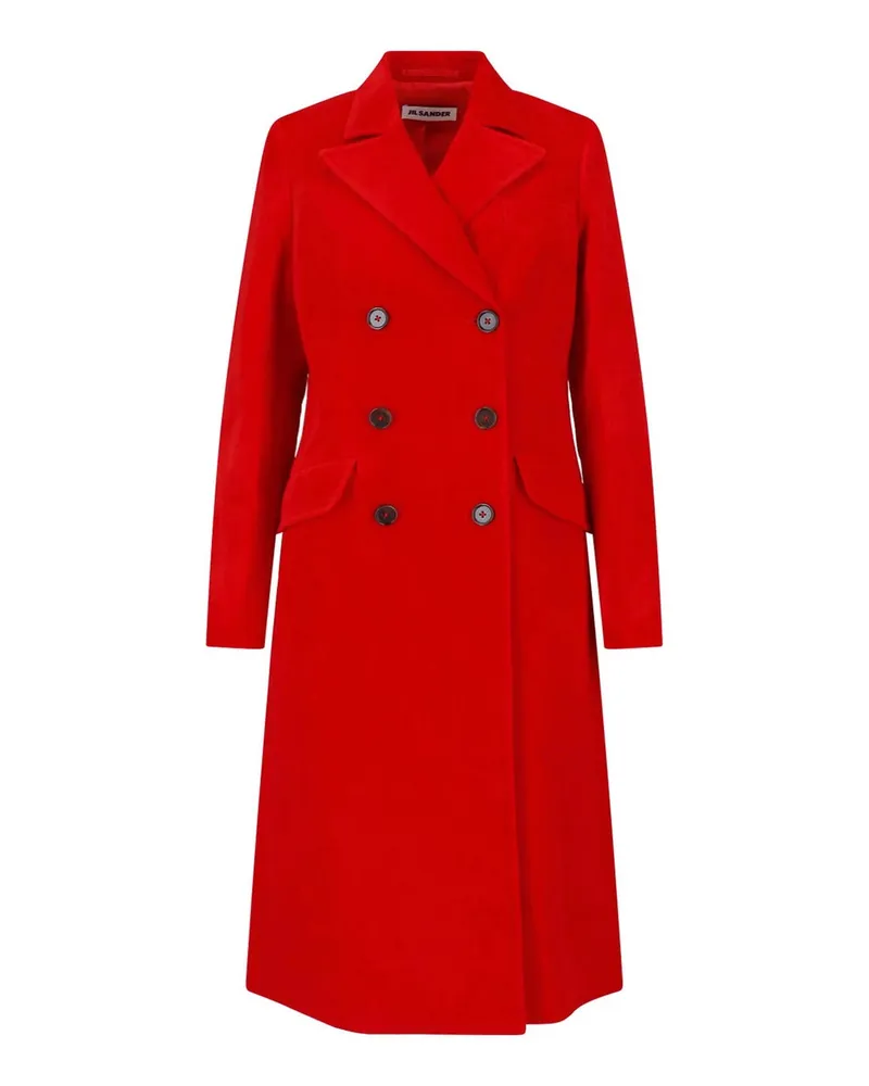 Jil Sander Knielanger Mantel - Rot Rot