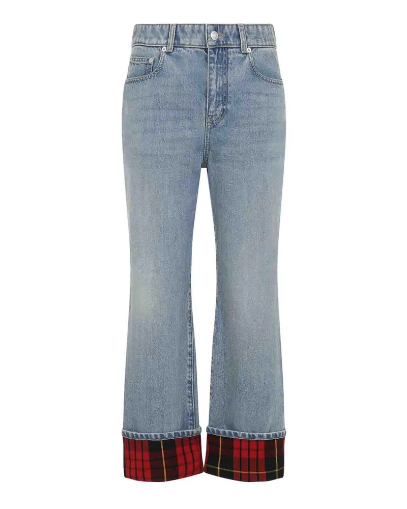 Alexander McQueen Straight Leg Jeans Helles