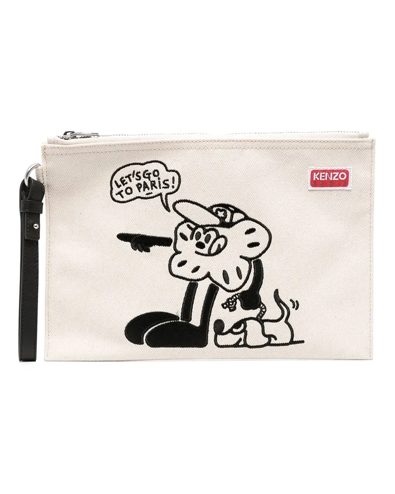 Kenzo Clutch - Weiß Weiß