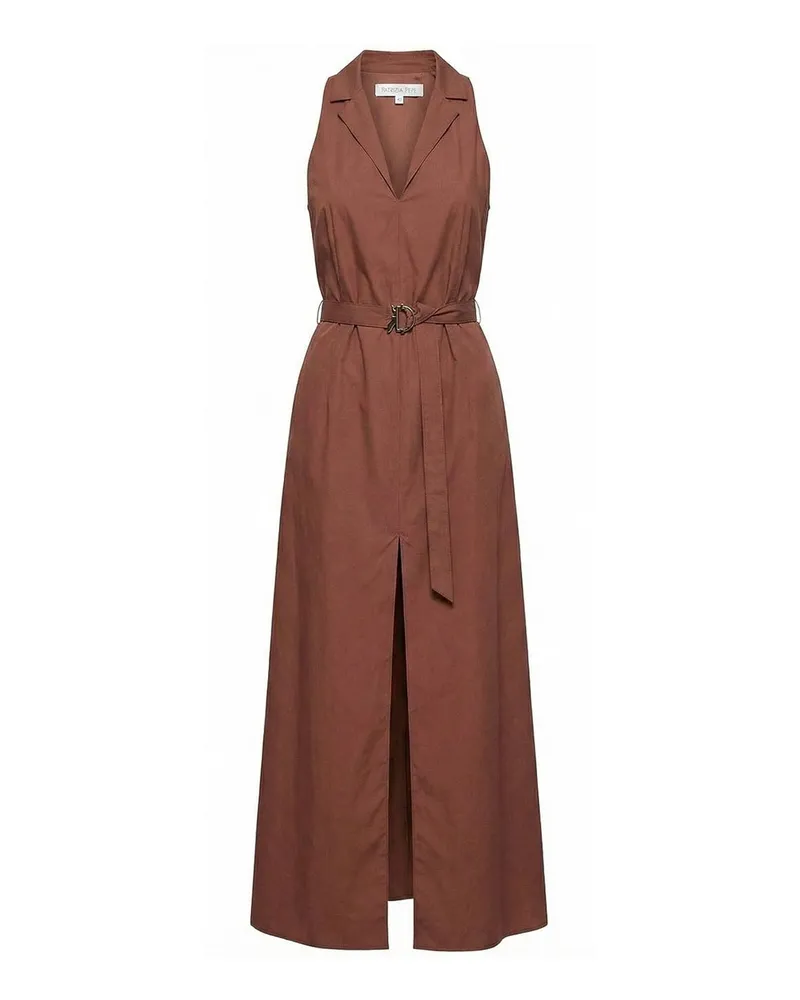 Patrizia Pepe Knielanges Kleid - Hellbraun Hellbraun