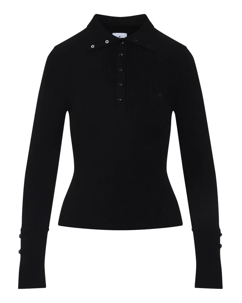 Courrèges Poloshirt - Schwarz Schwarz