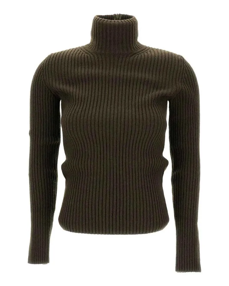 Max Mara Rundhalspullover - Dunkelgrün Dunkelgrün