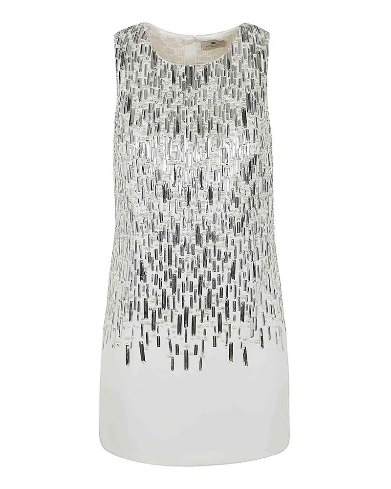 Elisabetta Franchi Knielanges Kleid - Weiß Weiß