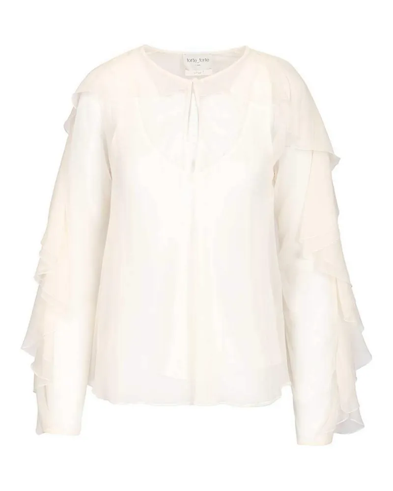 forte_forte Hemd - Weiß Weiß