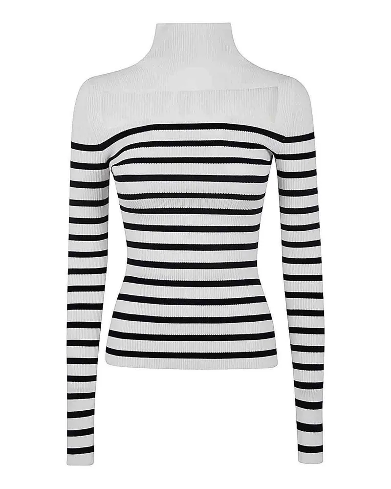 Jean Paul Gaultier Rundhalspullover - Weiß Weiß