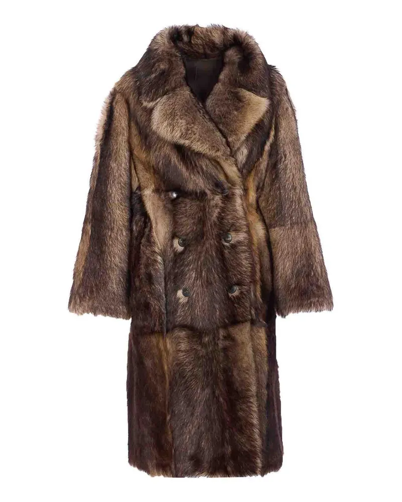 Yves Salomon Ledermantel - Braun Braun