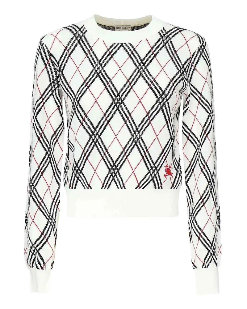 Burberry Rundhalspullover - Weiß Weiß