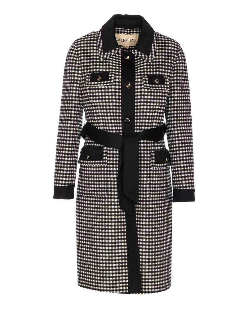 Valentino Garavani Kurzer Mantel - Schwarz Schwarz