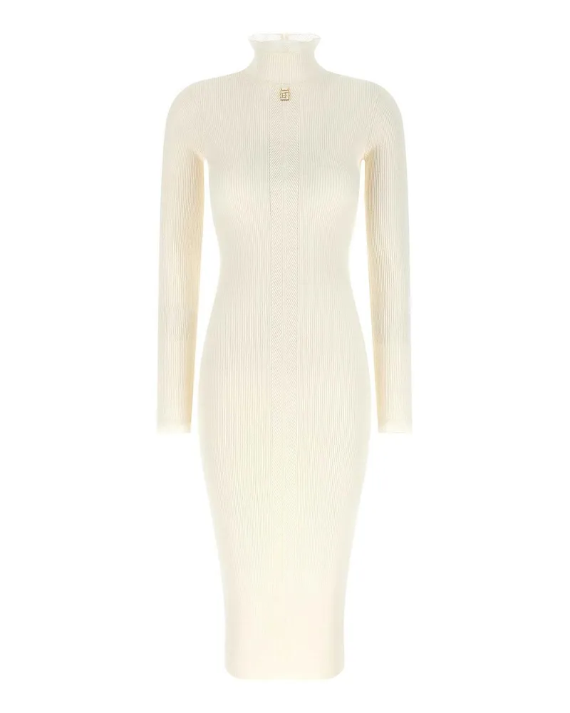 Elisabetta Franchi Knielanges Kleid - Weiß Weiß