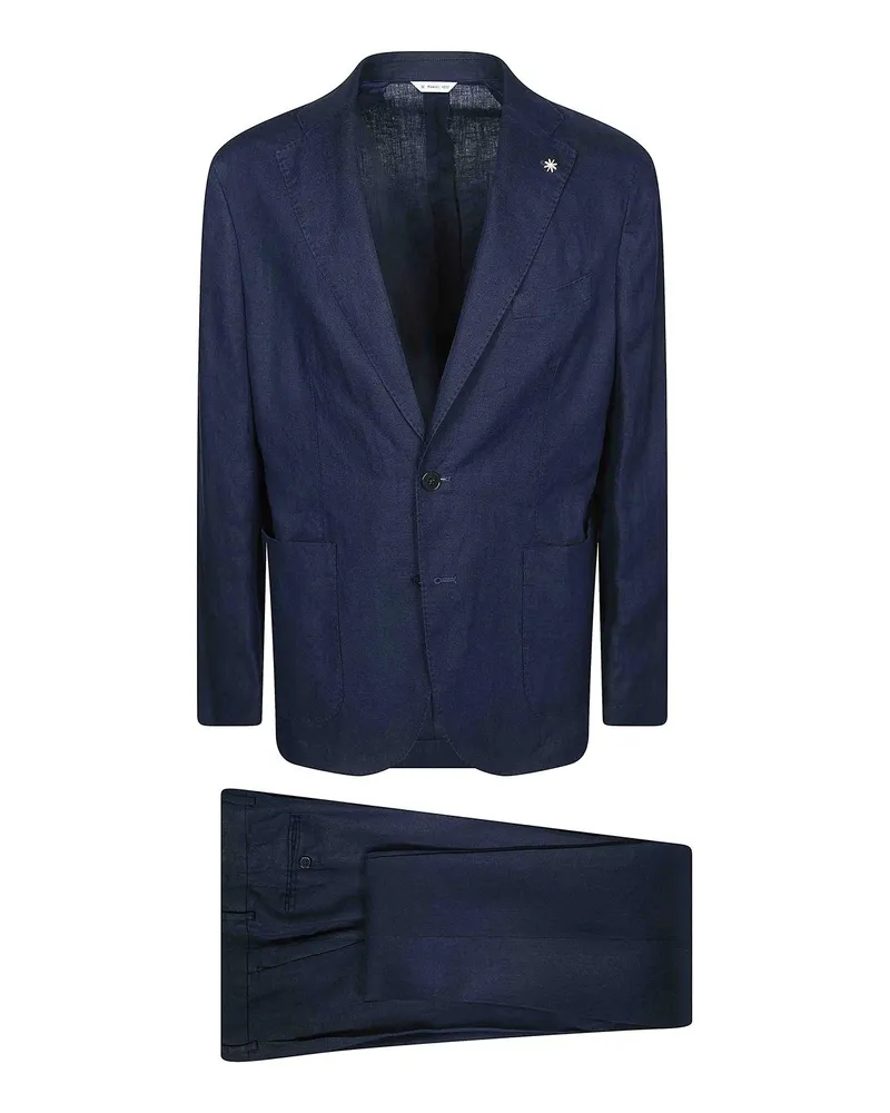 Manuel Ritz Eleganter Anzug - Blau Blau