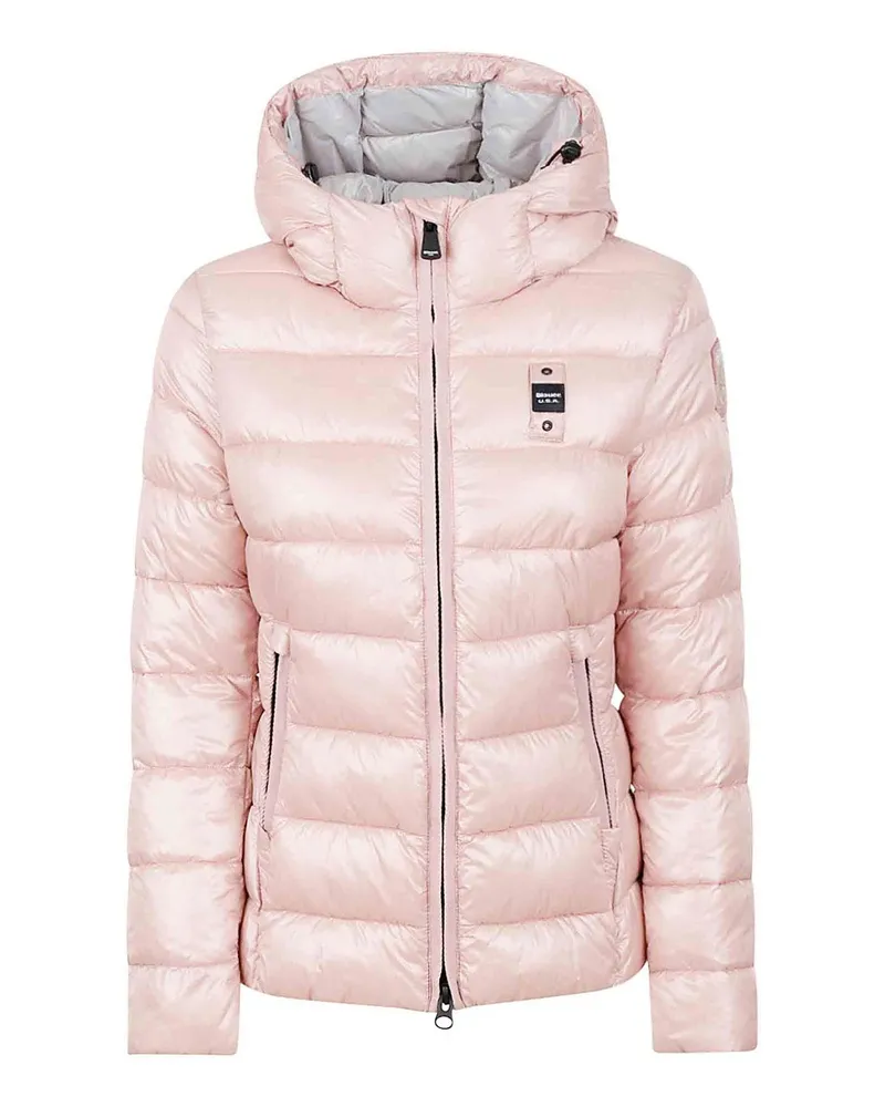 Blauer Knielanger Mantel - Nude Nude