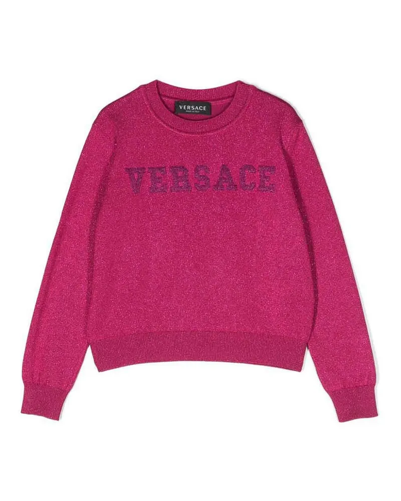 Versace Rundhalspullover - Fuchsia Fuchsia