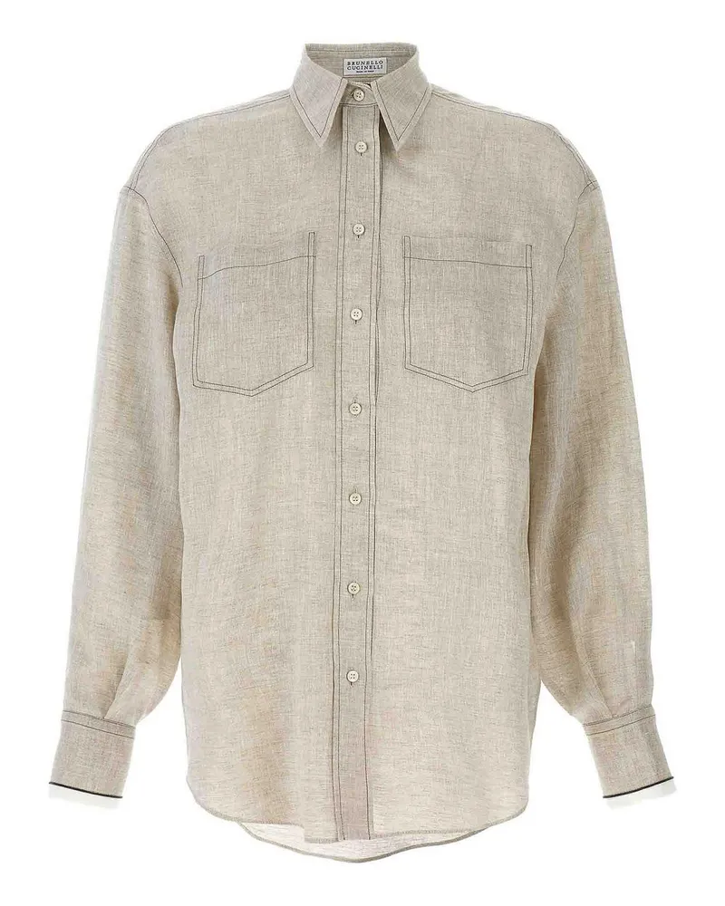 Brunello Cucinelli Hemd - Beige Beige