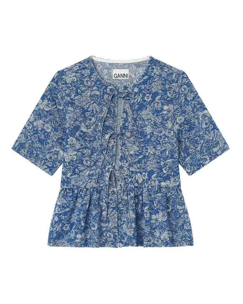 Ganni Straight Leg Jeans - Jeansblau Jeansblau