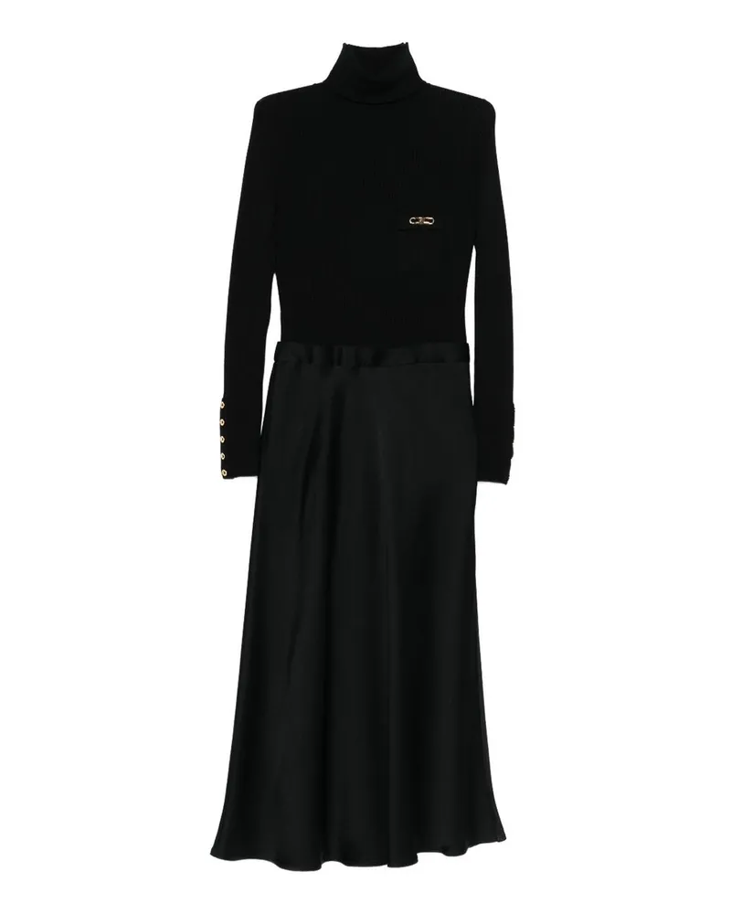 Elisabetta Franchi Knielanges Kleid - Schwarz Schwarz
