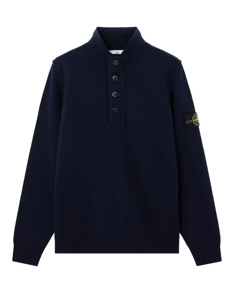 Stone Island Rundhalspullover - Blau Blau