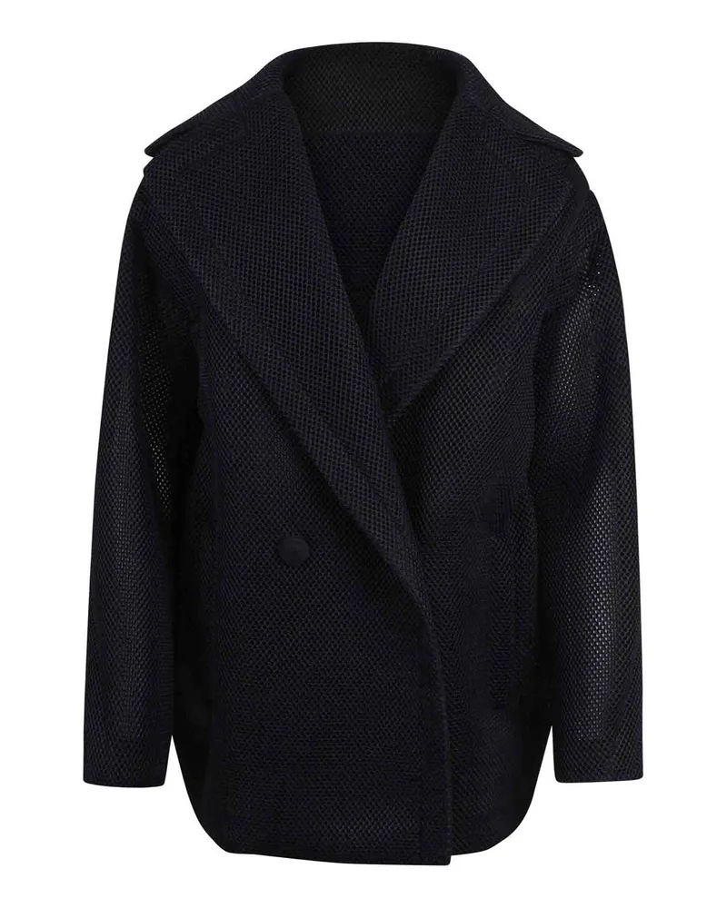 Max Mara Kurzer Mantel - Schwarz Schwarz