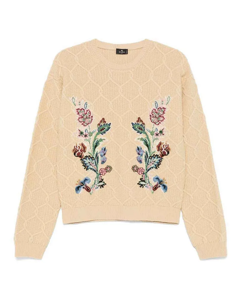 Etro Rundhalspullover - Beige Beige