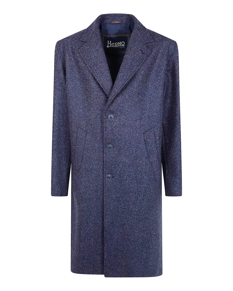 Herno Langer Mantel - Blau Blau