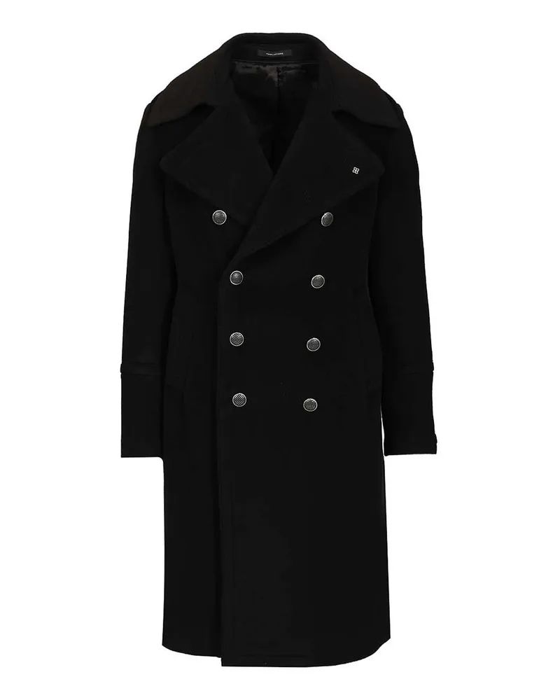 Tagliatore Knielanger Mantel - Schwarz Schwarz