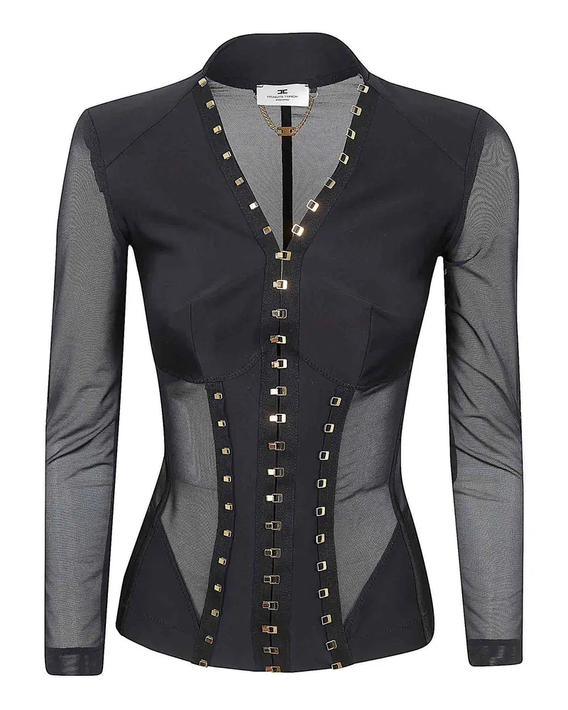 Elisabetta Franchi Bluse - Schwarz Schwarz