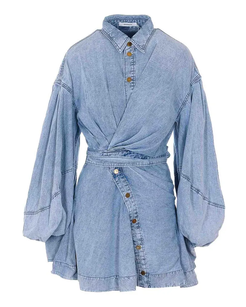 Zimmermann Knielanges Kleid - Blau Blau