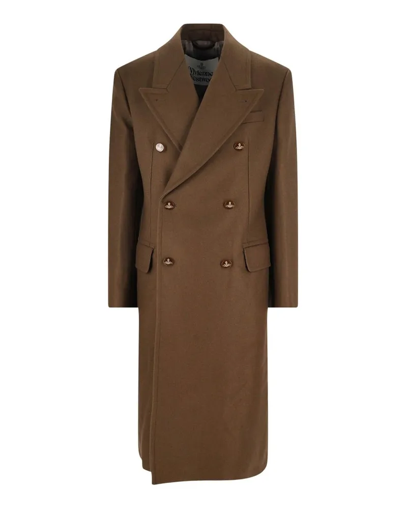 Vivienne Westwood Knielanger Mantel - Braun Braun