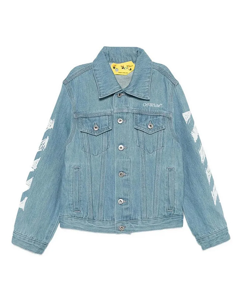 OFF-WHITE Knielanger Mantel - Blau Blau