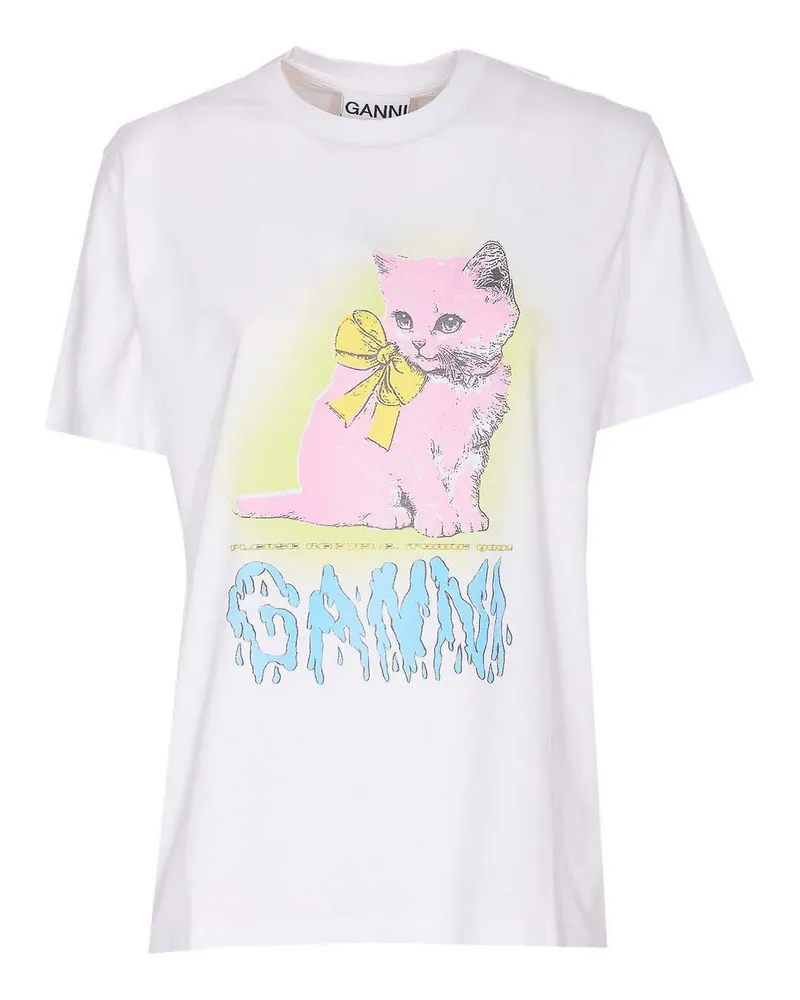 Ganni Rundhalspullover - Weiß Weiß