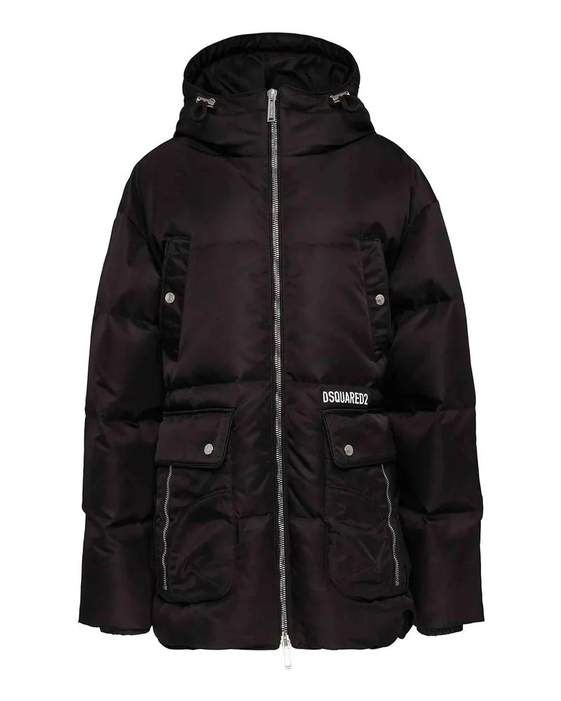 Dsquared2 Kurzer Mantel - Schwarz Schwarz