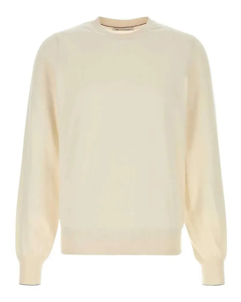 Brunello Cucinelli Rundhalspullover - Weiß Weiß