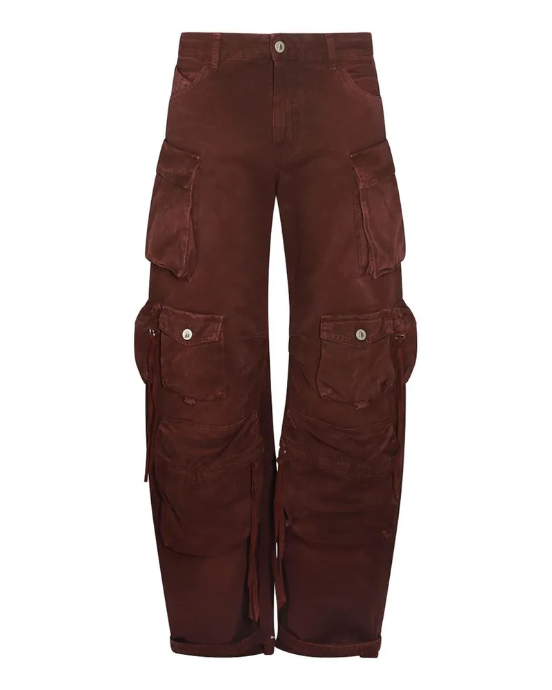 ATTICO Straight Leg Jeans - Denim Dunkelrot