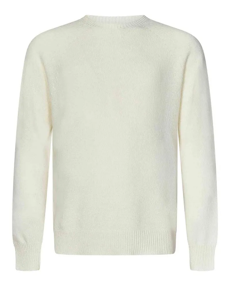 Jil Sander Rundhalspullover - Weiß Weiß