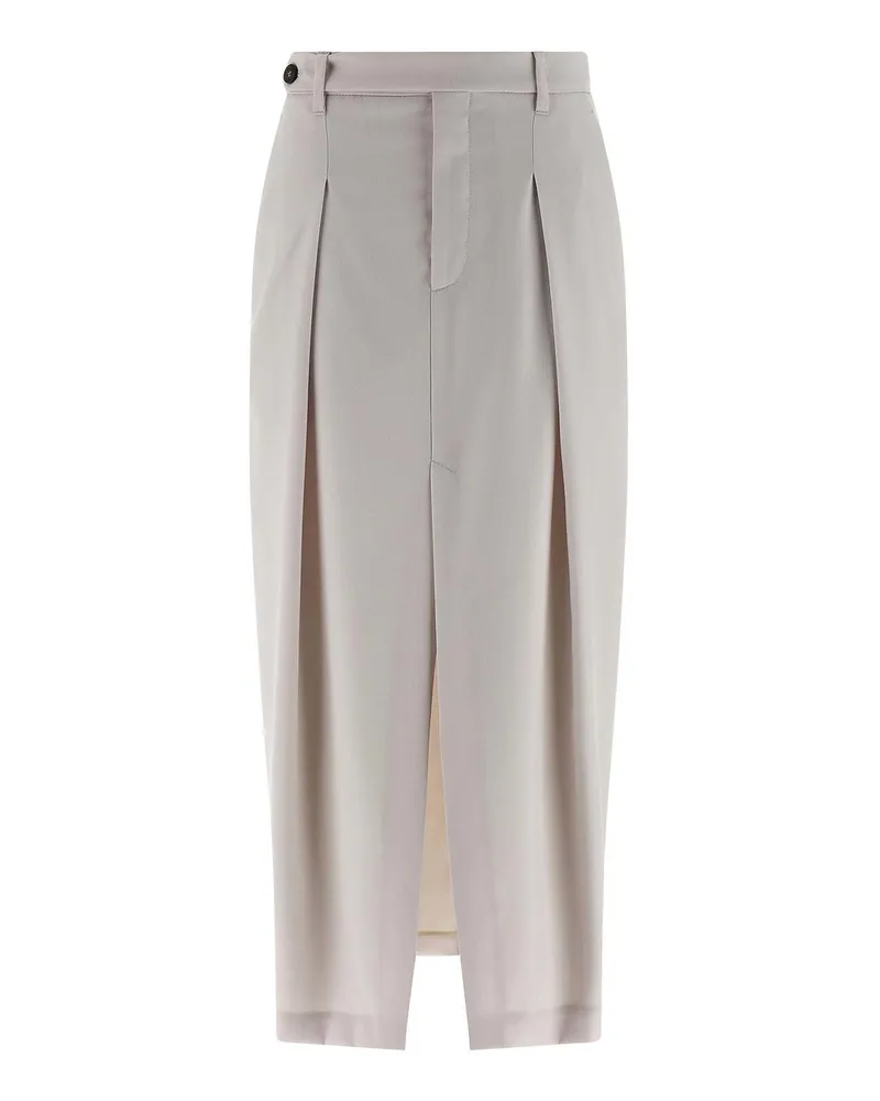 Brunello Cucinelli Midirock - Weiß Weiß