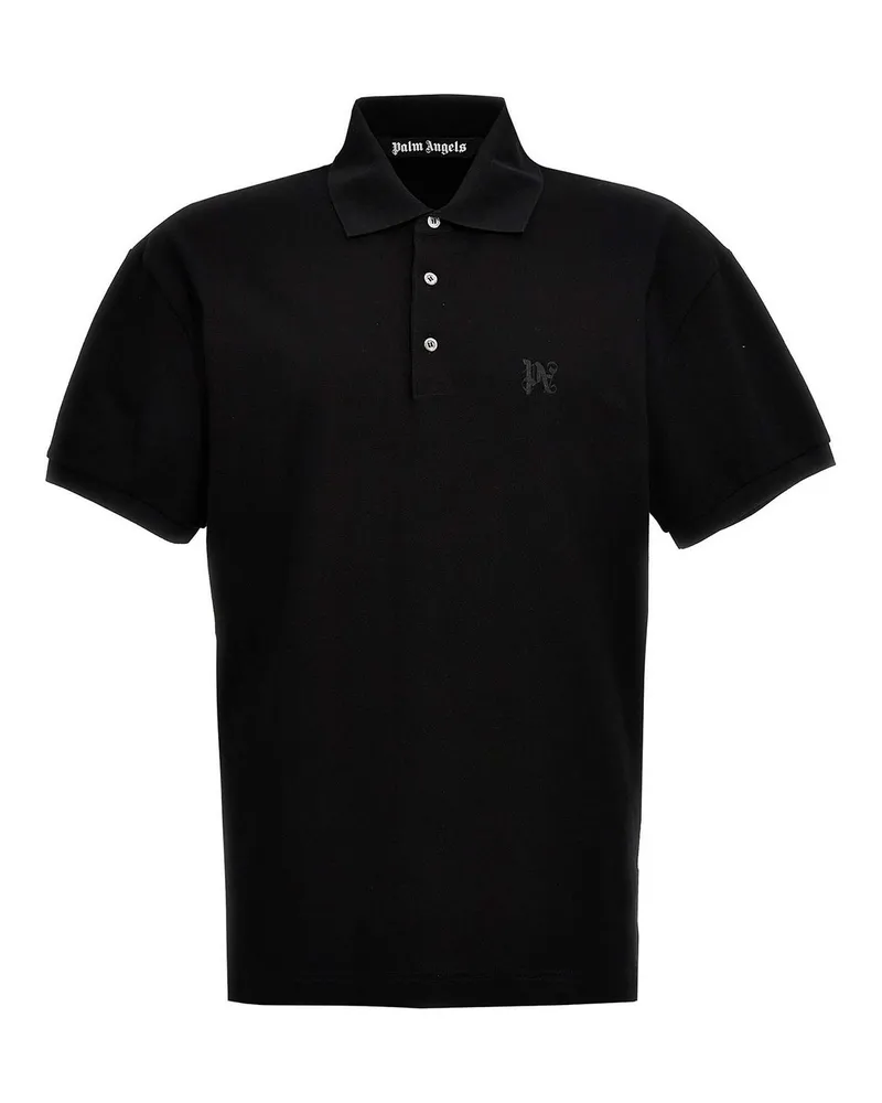 Palm Angels Poloshirt - Schwarz Schwarz