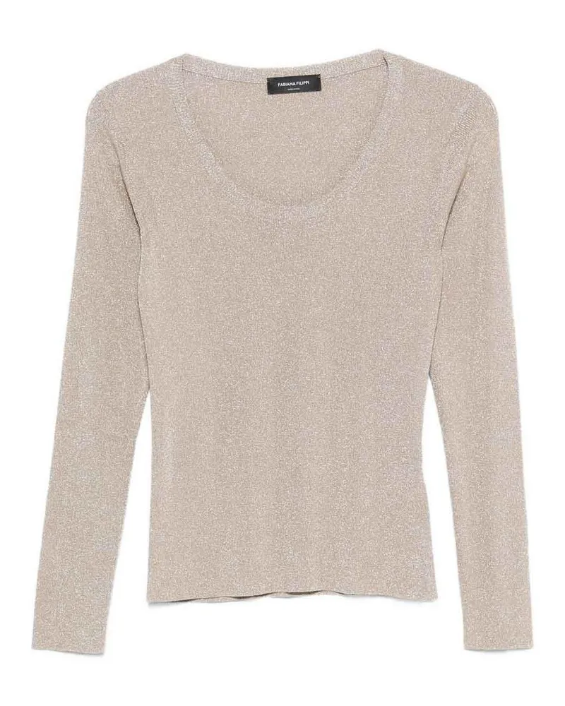 Fabiana Filippi Rundhalspullover - Weiß Weiß