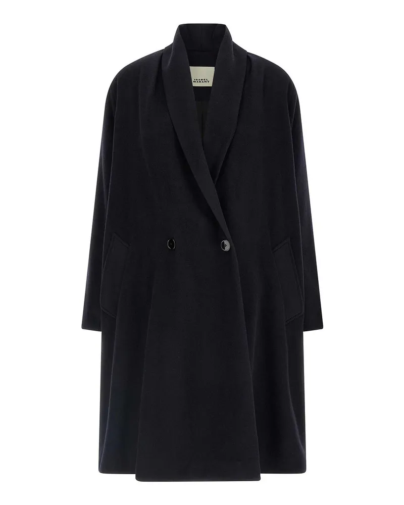 Isabel Marant Kurzer Mantel - Schwarz Schwarz