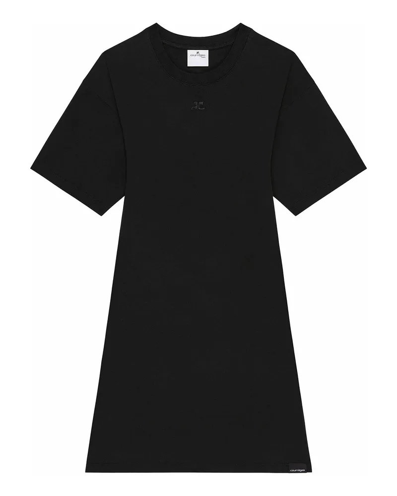 Courrèges Kurzes Kleid - Schwarz Schwarz