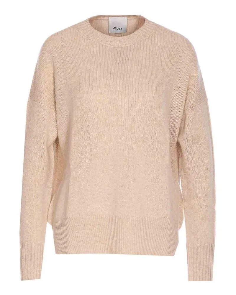 ALLUDE Rundhalspullover - Nude Nude