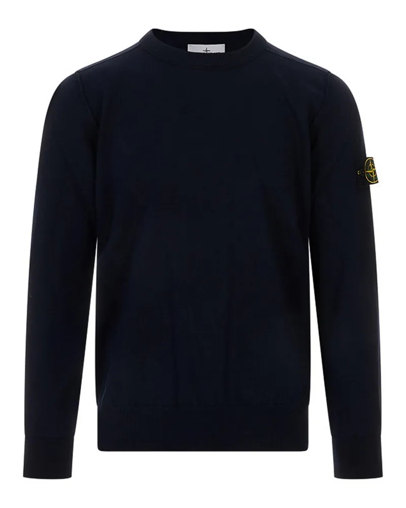 Stone Island Rundhalspullover - Blau Blau