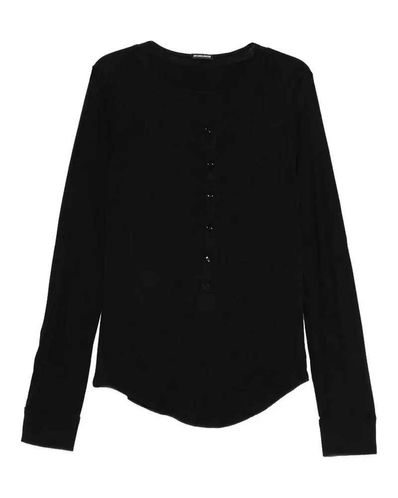 Ann Demeulemeester Rundhalspullover - Schwarz Schwarz
