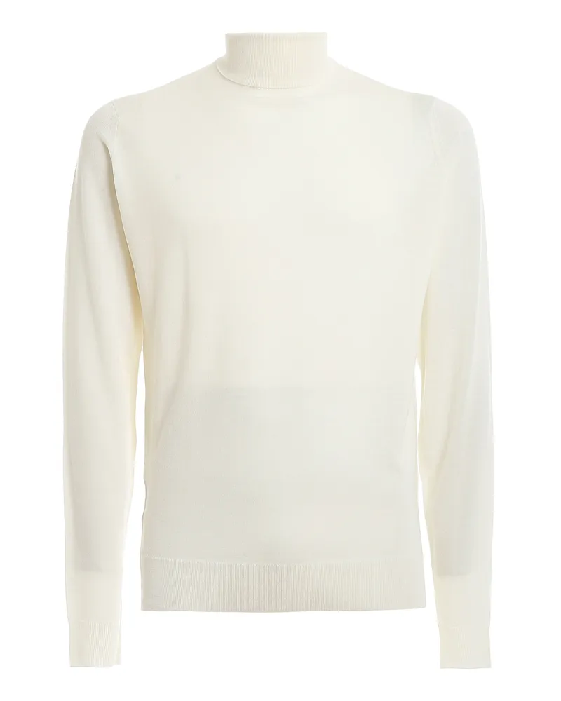 John Smedley Rollkragenpullover - Weiß Weiß