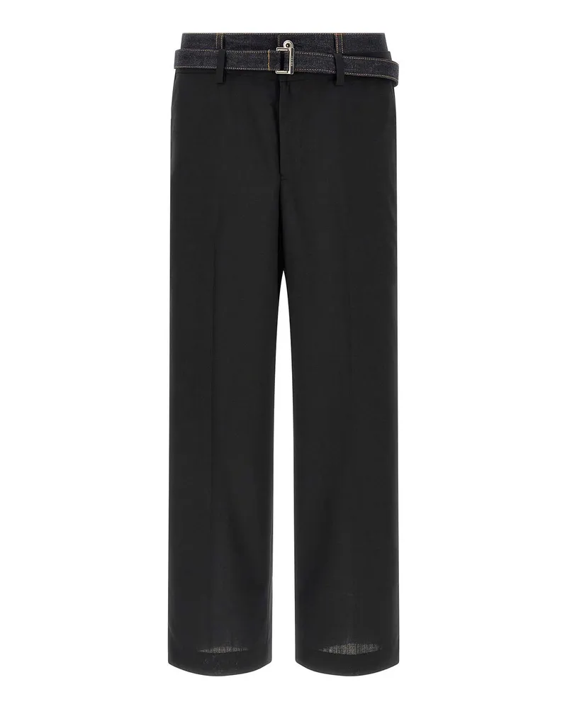 Sacai Casual Hose - Schwarz Schwarz