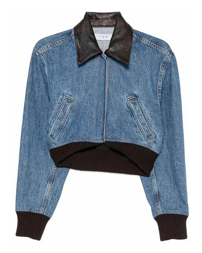 IRO Lederjacke - Blau Blau